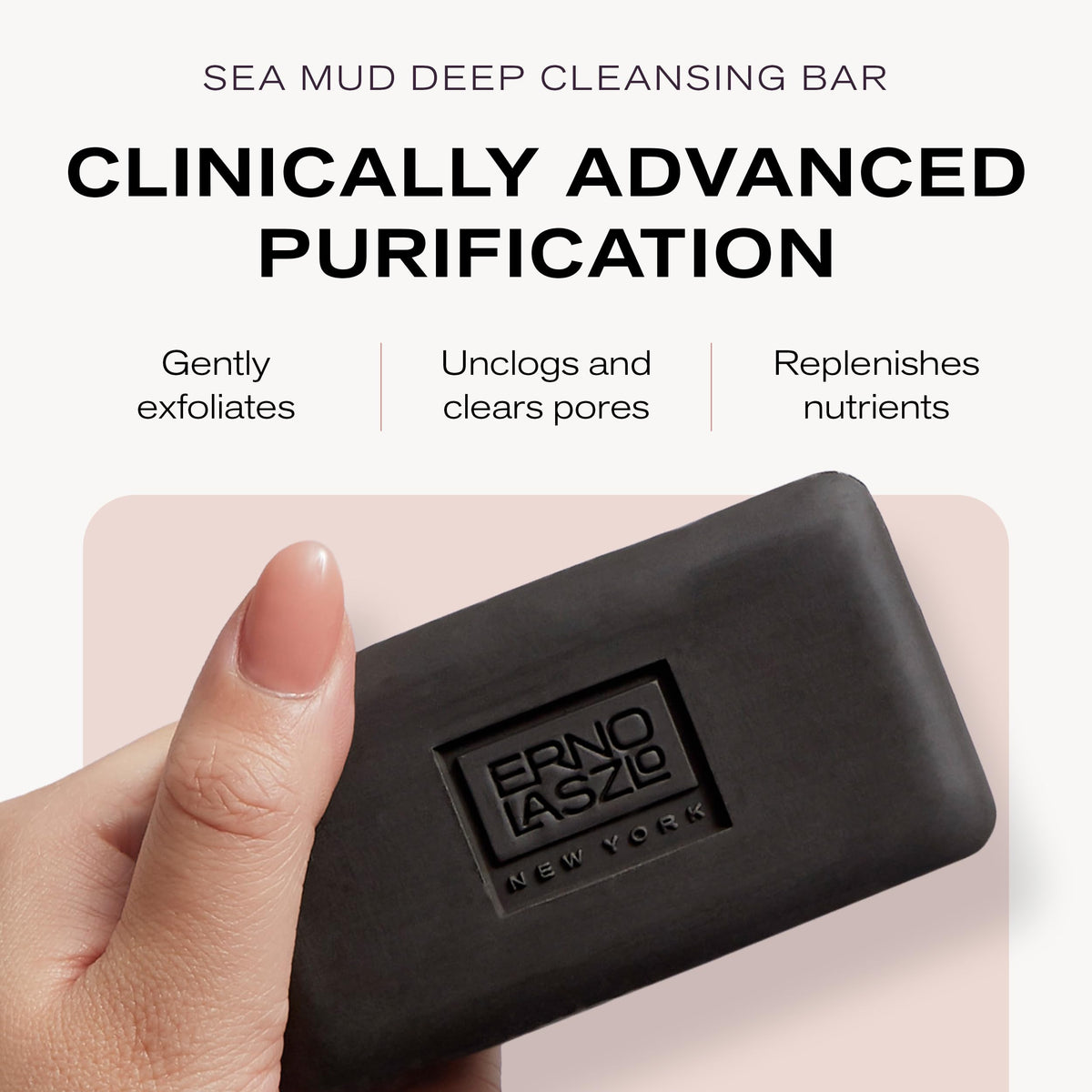 Erno Laszlo close-up of Dead Sea mud texture highlighting mineral-rich formula