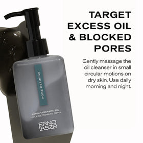 Erno Laszlo product in hand during massage to dissolve makeup