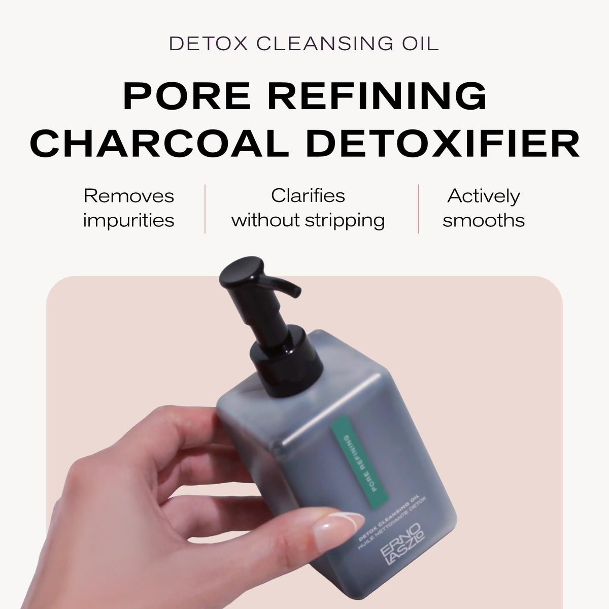 Erno Laszlo pump close-up for easy dispensing and controlled use
