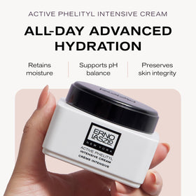 Erno Laszlo open jar close-up of cream texture demonstrating rich, fast-absorbing hydration