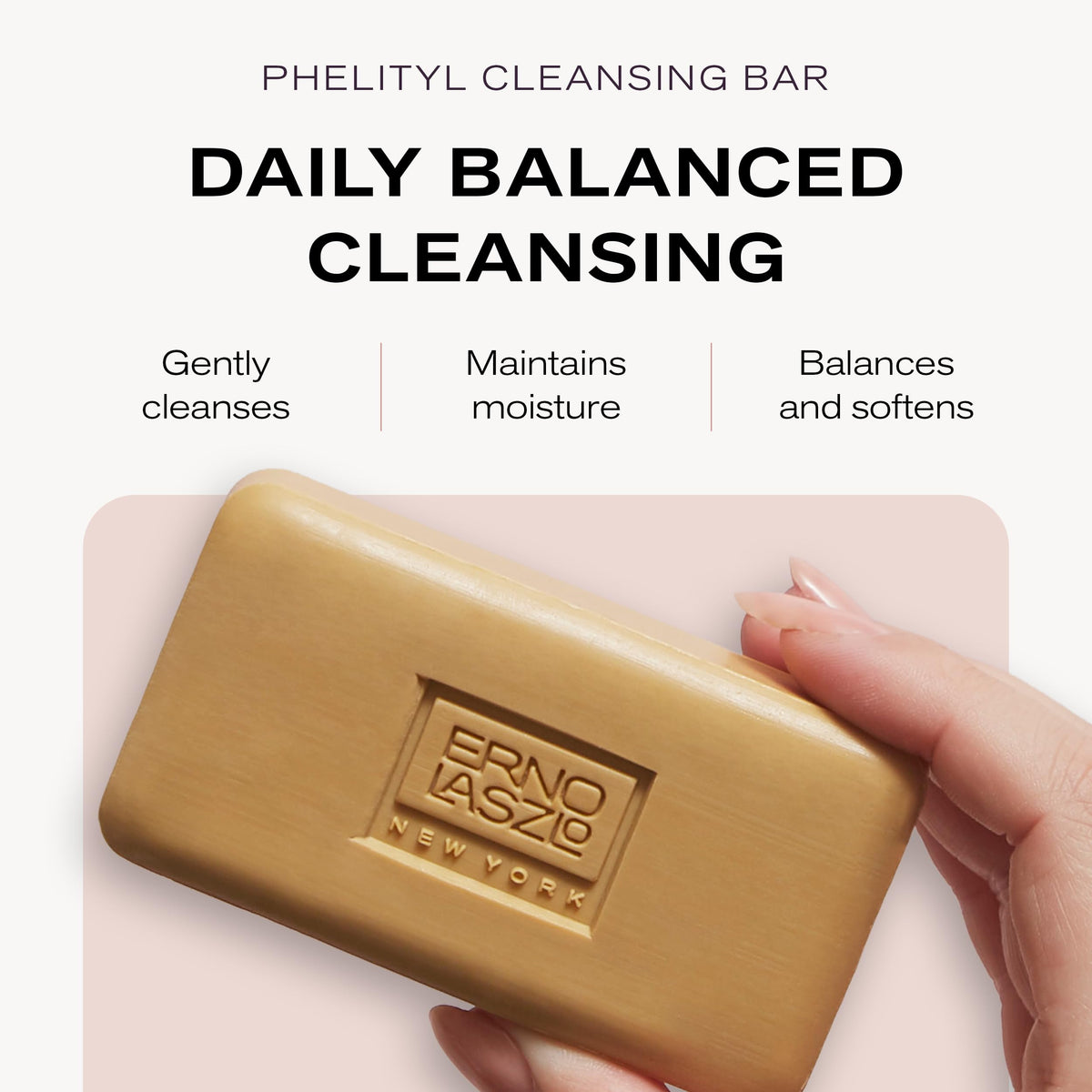 Erno Laszlo branded box packaging highlighting clean-science claim