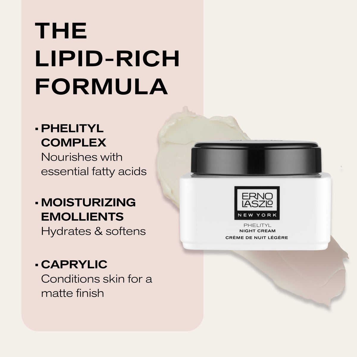 Erno Laszlo applying cream to hand demonstrating easy absorption benefit