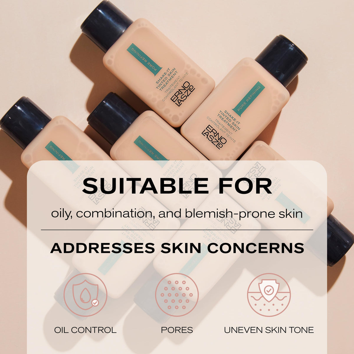 Erno Laszlo next to sunscreen shows correct post-SPF use