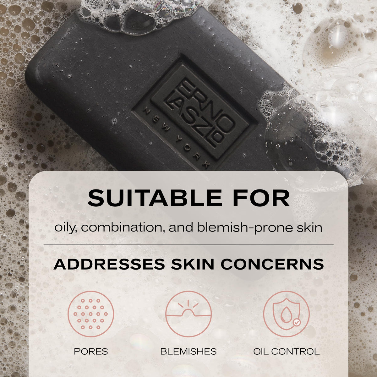 Erno Laszlo bar next to ruler showing compact 1.7 oz size for travel