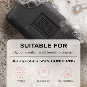 Erno Laszlo label close-up listing Dead Sea mud minerals and clean ingredients