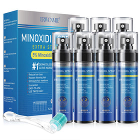 ERWCNMIE front packaging showing seven-bottle kit and dermaroller, clear value