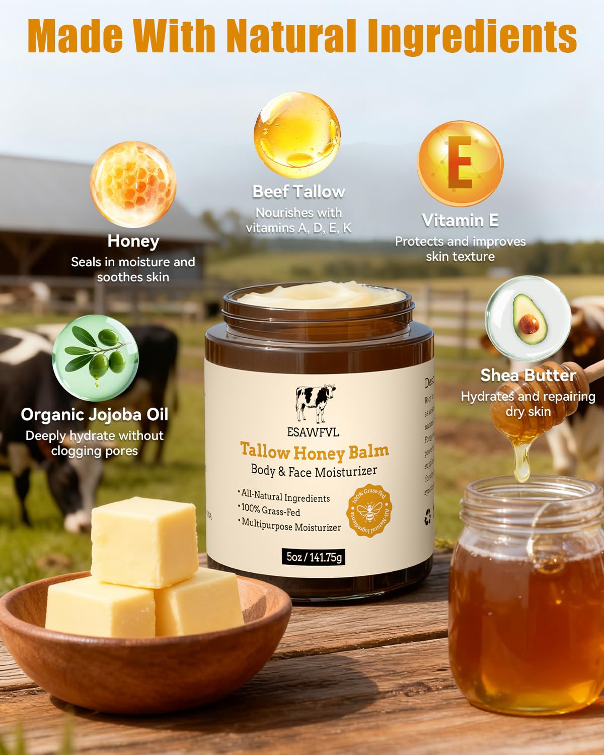 ESAWFVL applied on hand illustrating easy absorption and immediate softening