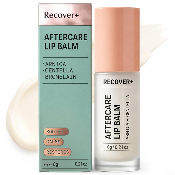 Escentile front packaging showing arnica lip balm for calming recovery