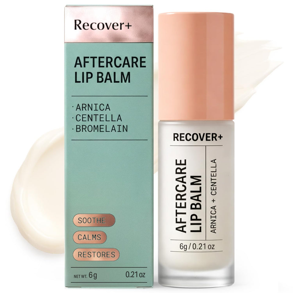 Escentile front packaging showing arnica lip balm for calming recovery