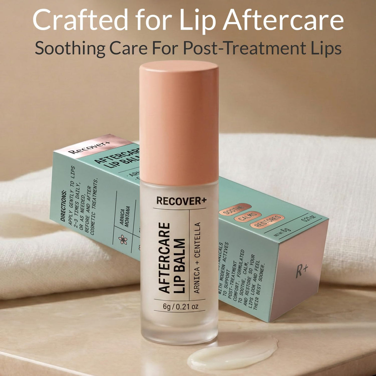 Escentile balm applied with ice pack demonstrating cooling post-injection comfort
