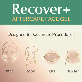 Escentile professional clinic counter with Recover+ bottle signalling spa-grade quality