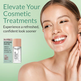 Escentile targeted application along jawline and neck for localized recovery support