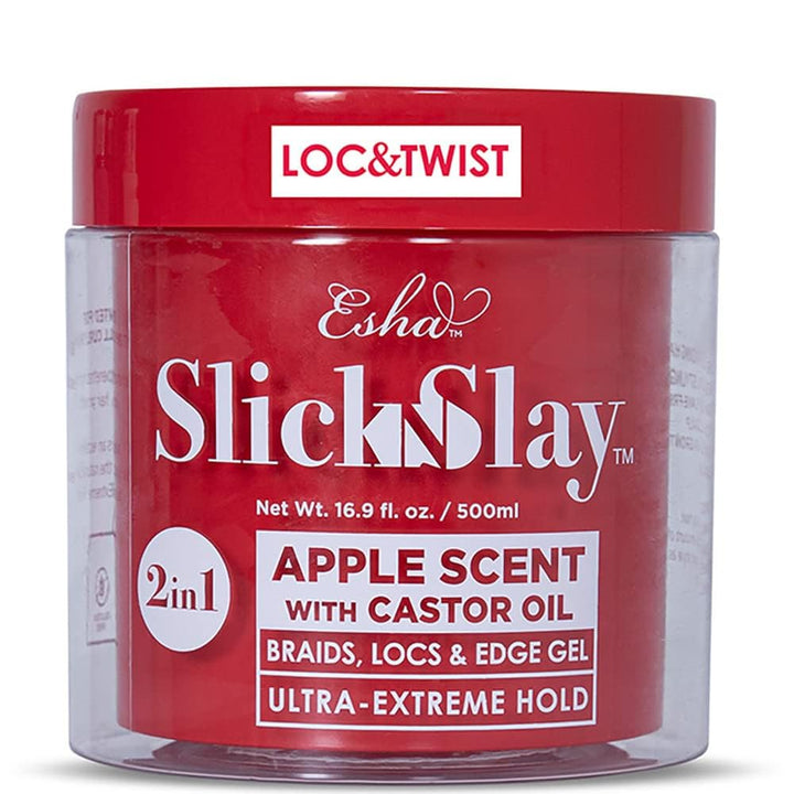 Esha Slick N Slay front jar showing label and size for confident purchase