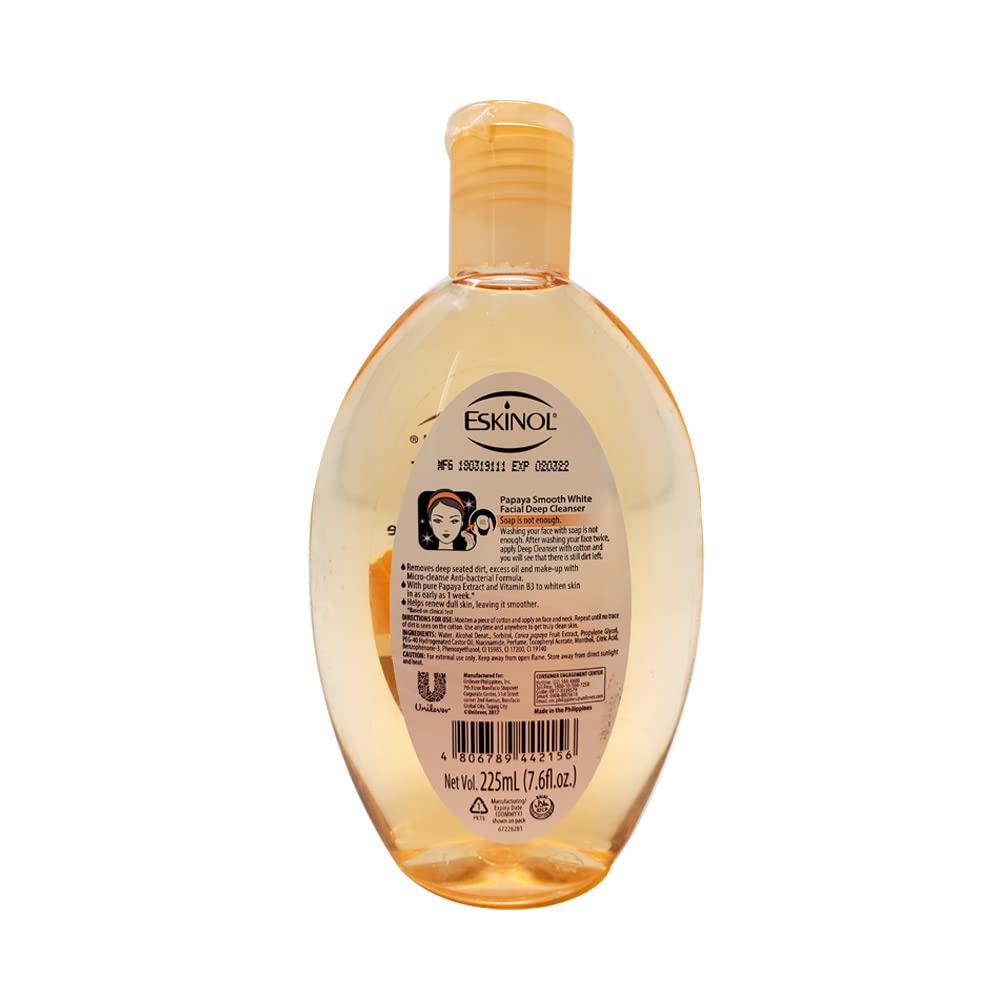 Eskinol in bathroom routine with bottle beside sink demonstrating daily use benefit