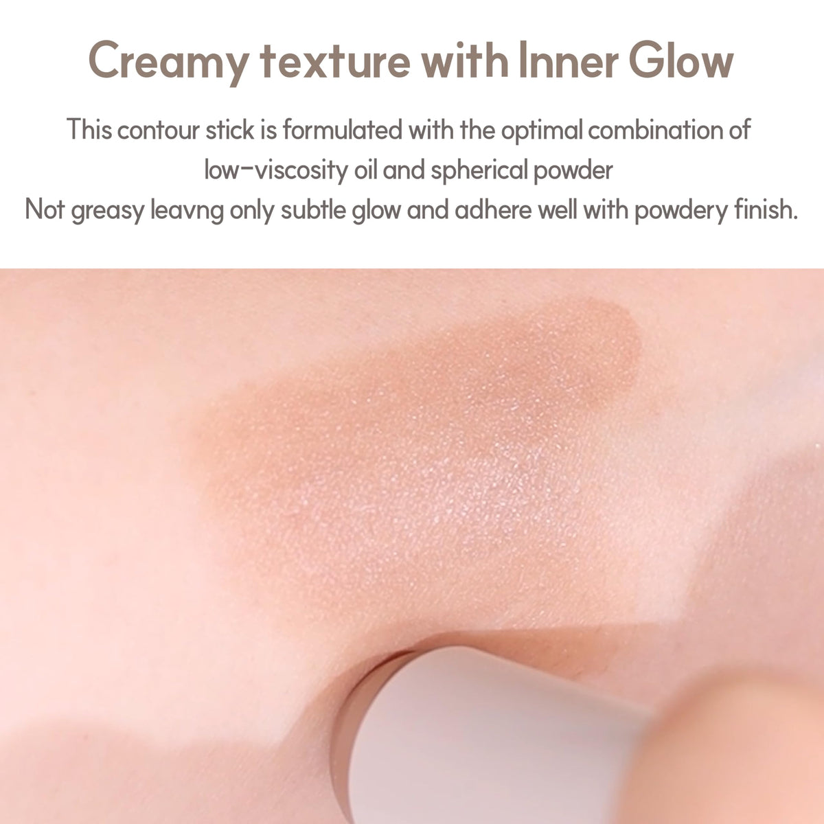 Espoir contour stick held in hand showing travel-friendly size benefit