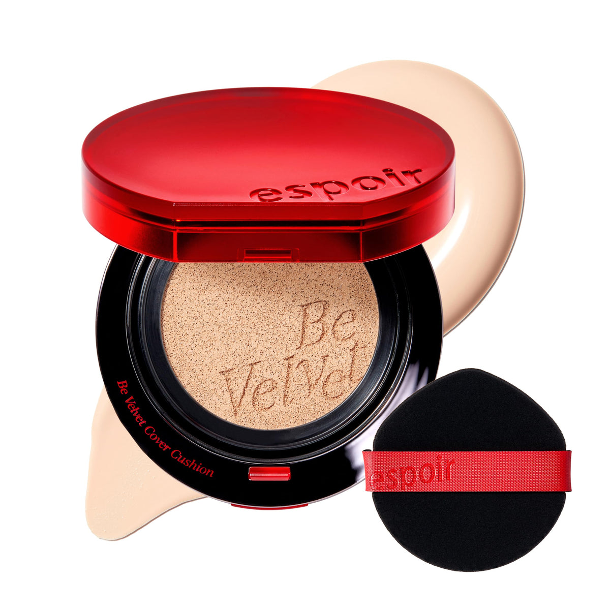 Espoir compact front view showing sleek packaging and travel-ready design benefit