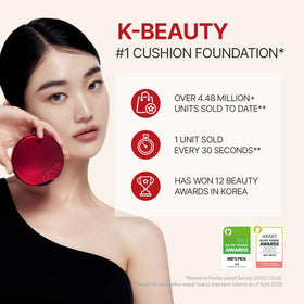 Espoir open cushion with puff for quick even application
