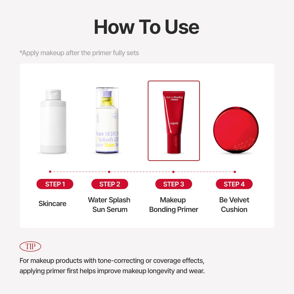 Espoir lifestyle on bathroom counter showing daily routine convenience and style