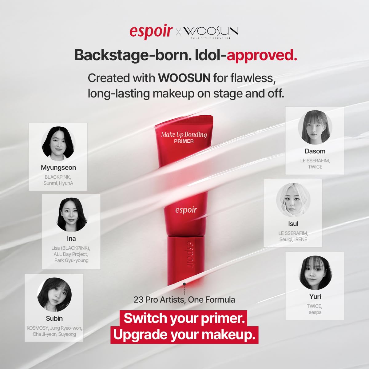 Espoir open jar gel sheen showing hydrating finish that preps skin smoothly