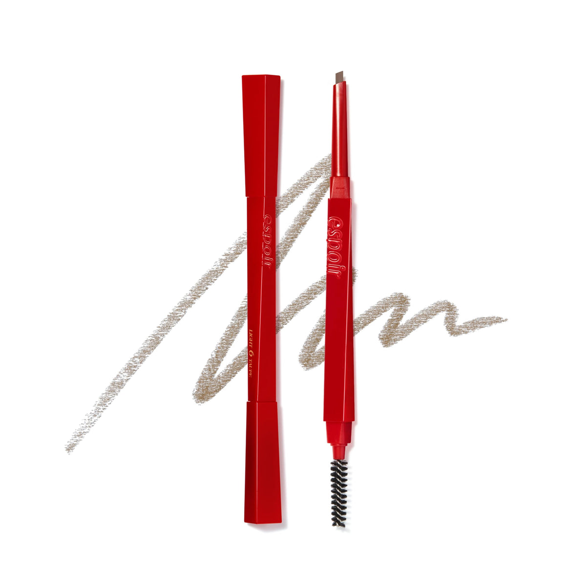 Espoir front packaging showing pencil and branding, clear product view and benefit