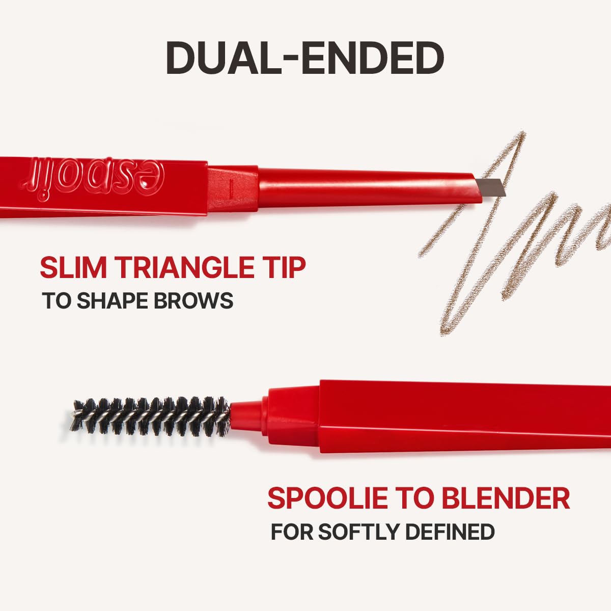 Espoir texture stroke swatch showing crunchy formula and buildable color