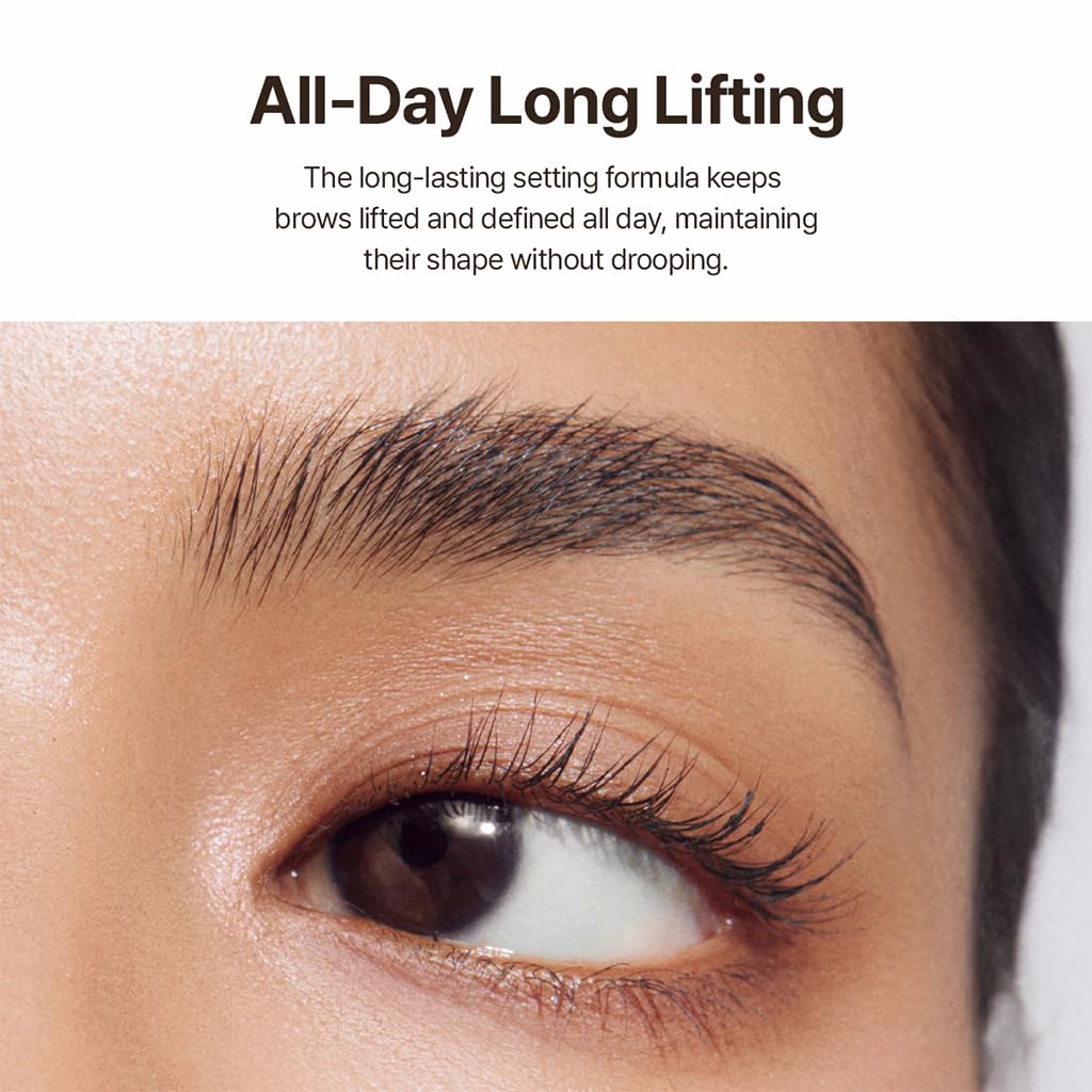 Espoir applied on model brows showing lifted natural hold