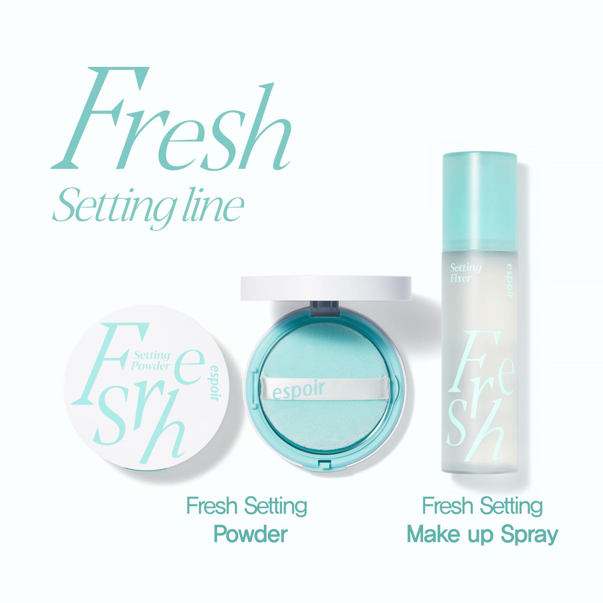 Espoir applied in lifestyle setting refreshing makeup and reducing smudging