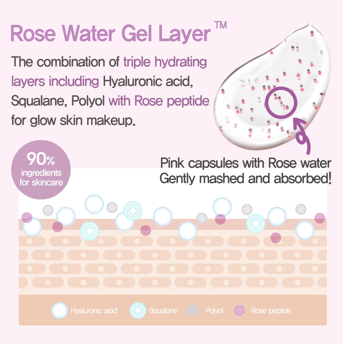 Espoir application on hand demonstrating quick absorption and smooth base