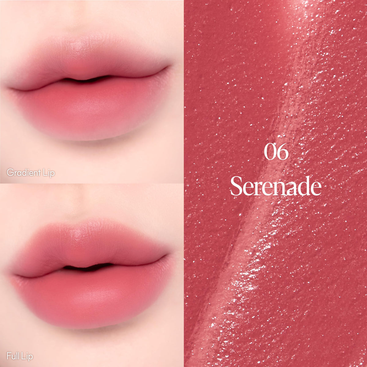 Espoir close lip swatch revealing blurred gradient effect and natural volume
