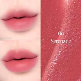 Espoir close lip swatch revealing blurred gradient effect and natural volume