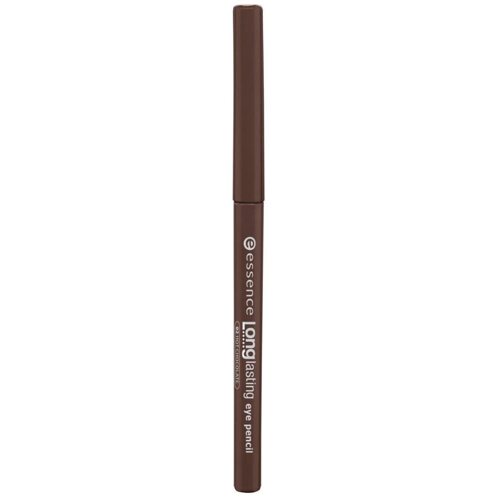 Essence Cosmetics front view of five brown eye pencils showing packaging and value