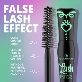 Essence Cosmetics curl & volume brush close-up showing curved brush to lift lashes