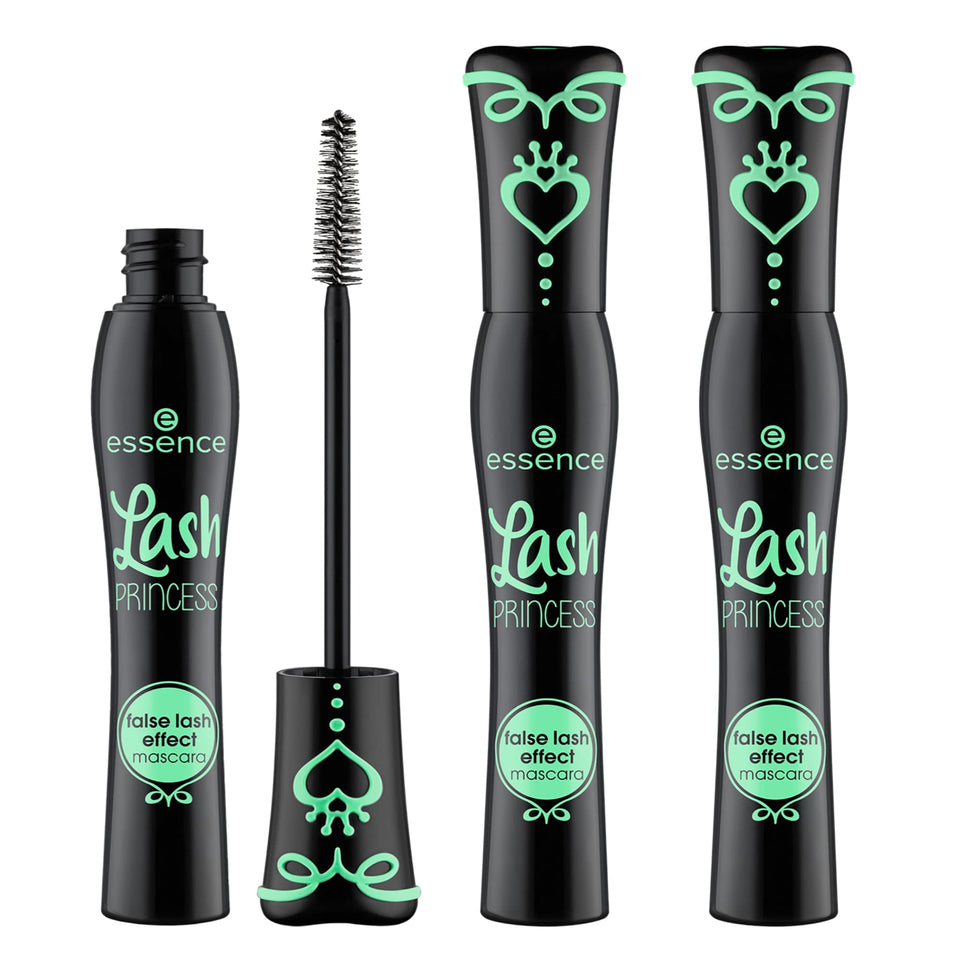 Essence Cosmetics front packaging showing three mascara tubes and value pack benefit