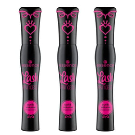 essence Cosmetics front packaging showing three mascara tubes and eco-conscious benefit