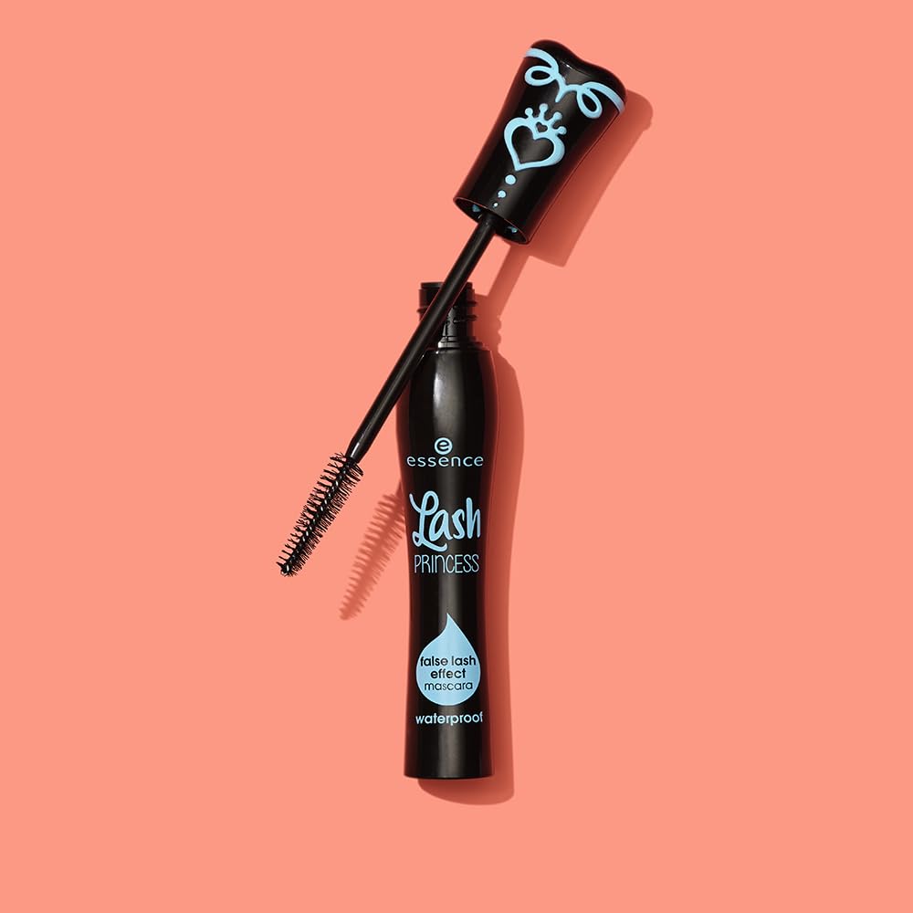 essence model wearing mascara outdoors showing long-lasting waterproof wear