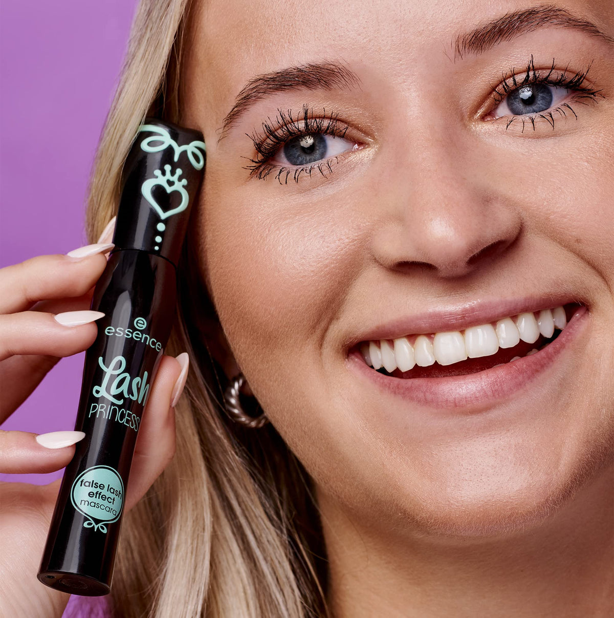 Essence Cosmetics formula swiped on paper demonstrating rich black pigment payoff