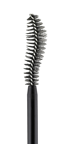 essence black mascara texture swirled on white for smooth application