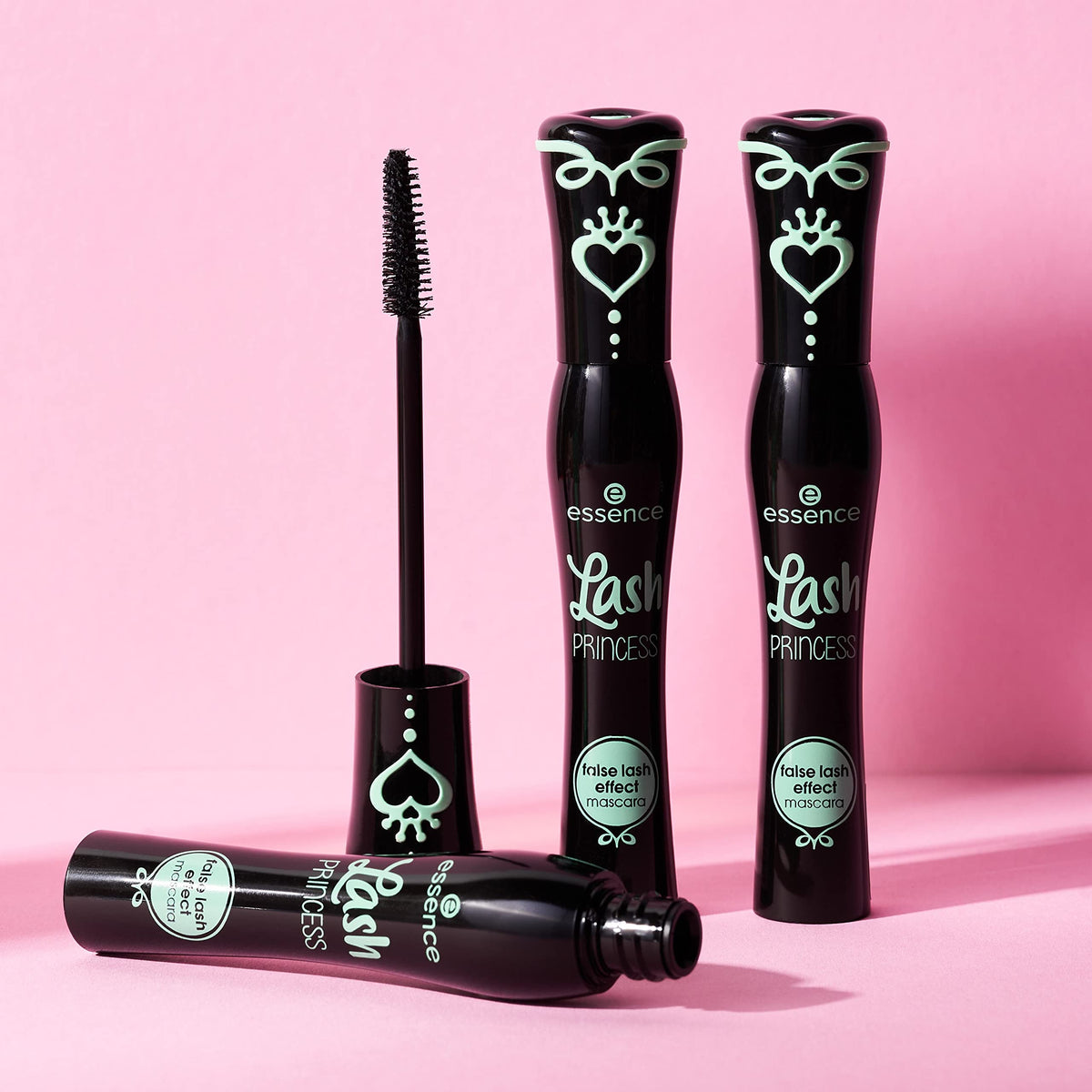 Essence Cosmetics three-pack arrangement highlighting reduced packaging and value