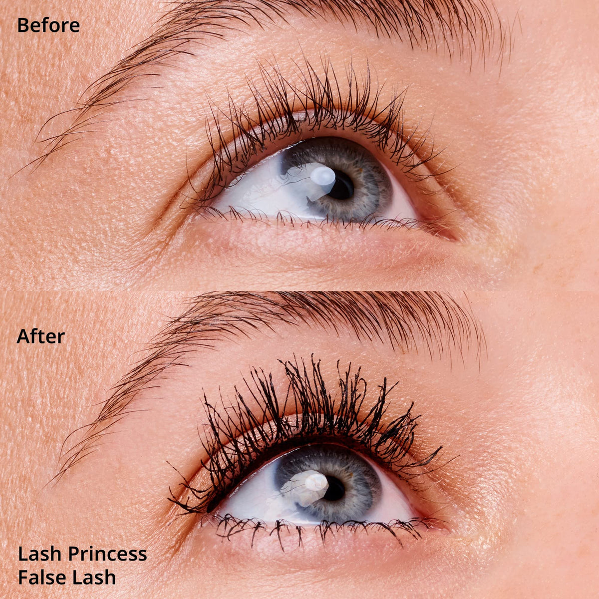 Essence Cosmetics wand close-up showing tapered fibers for precise lash separation