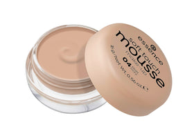 Essence mousse foundation texture close-up highlighting airy whipped formula and blendability
