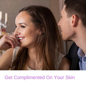 Essence of Arcadia cream being applied to hand demonstrating fast-absorbing hydration