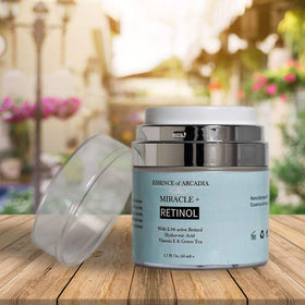 Essence of Arcadia applied near eye area illustrating gentle targeted wrinkle care