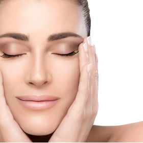 Essence Of Arcadia eye gel in nighttime routine scene promoting restorative bedtime use