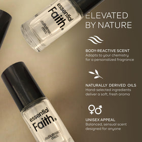 Essential Faith in hand scale comparison showing travel-friendly size and portability benefit