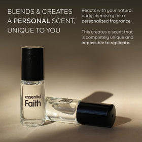 Essential Faith roller ball detail highlighting smooth application and no-spill benefit