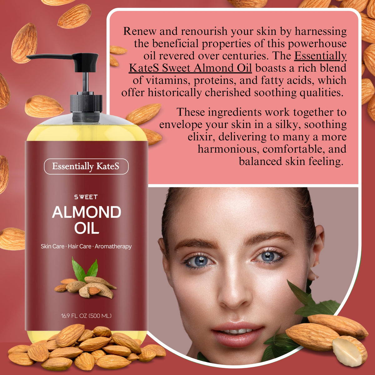 Essentially KateS bottle close-up label showing purity and ingredient benefits