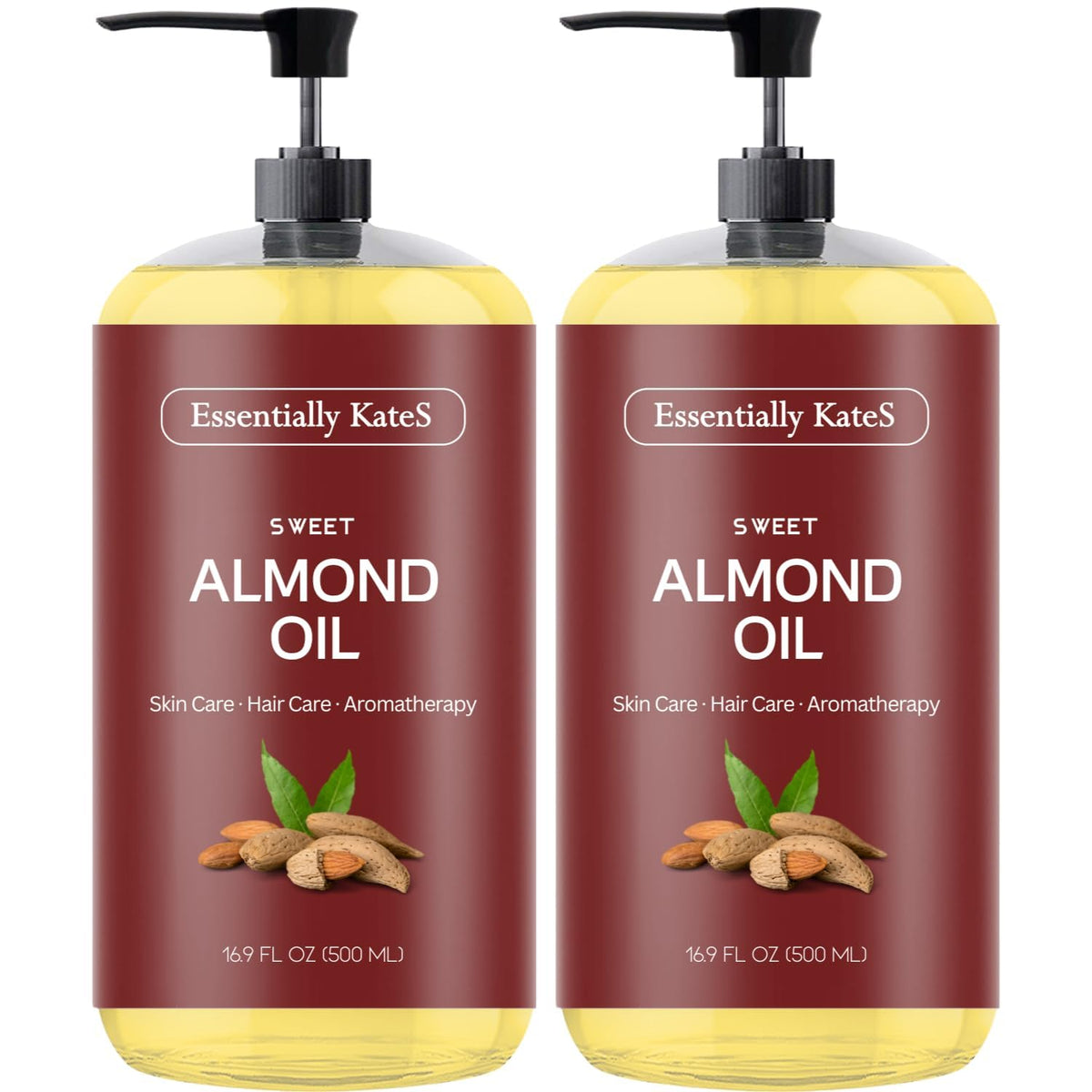 Essentially KateS front packaging showing two bottles and size, highlights value