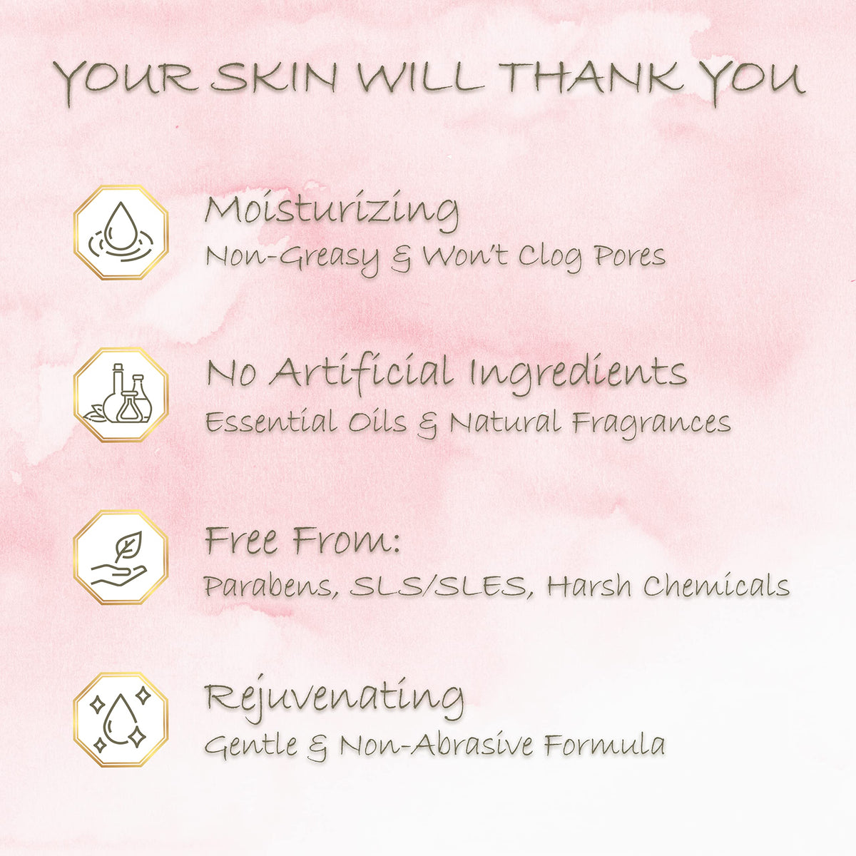 Essentials product label showing ingredients and free-from certifications for confidence