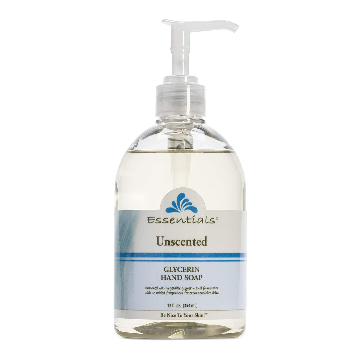 Essentials pump in use at a kitchen sink demonstrating effortless hand cleansing