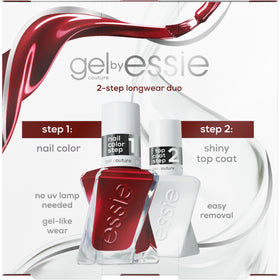 essie applying polish to fingernails demonstrating easy two-step routine